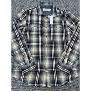 Outerknown Men's Small Blanket Shirt Plaid 100% Organic Cotton Flannel - NEW